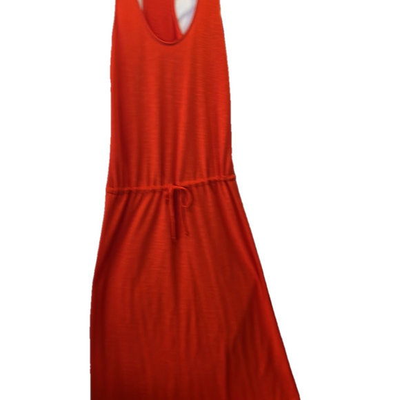 Lanston Dress, SZ S, PTP 17”, Tie W18”, W down 40”, Maxi Dress, Orange, - Picture 4 of 5